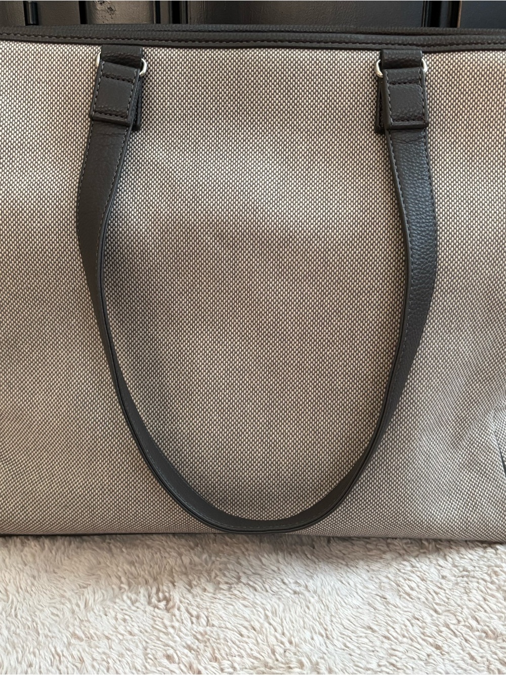 thirty-one Gray Tote with Black Trim